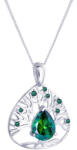 Preciosa Colier de argint cu zirconiu cubic Green Tree of Life 5220 66