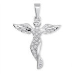 Soliter Brilio Silver Pandantiv de argint Înger cu cristale 446 001 00379 04