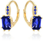 Beneto Cercei din argint cu cristal albastru AGUC3350DB-GOLD