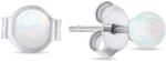 Brilio Silver Cercei fini cu opale sintetice albe EA625W