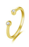 Beneto Inel deschis placat cu aur cu zirconii AGG471-G