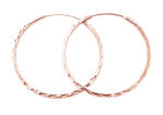 Beneto Cercei rotunzi, placați cu aur, din argint AGUC2439/SCS-ROSE 4 cm