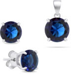 Brilio Silver Set original de bijuterii din argint cu pietre de zircon SET232WB (cercei, pandantiv)