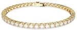 Swarovski Brățară atemporală placată cu aur cu cristale Matrix Tennis 5657662 15.5 cm