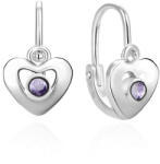 Beneto Cercei din argint pentru fete cu zircon violet AGUC2583D-VL