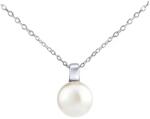Silvego Colier din argint cu perle albe Swarovski® Crystaks 12 mm LPS061912PSWW (lanț, pandantiv)