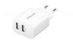 Intenso W24AA 2x USB-A захранващ адаптер, бял 7802412 (7802412)
