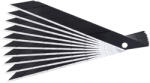 Fortum резервно острие 10 броя, черно, с троен режещ ръб; 9x100x0, 7 mm, стомана SK2, HRC 67, лазерно заточване