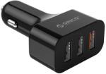 ORICO Autós töltő 3xUSB-A 35W fekete UCH-Q3-BK ORICO-UCH-Q3-BK-PRO (ORICO-UCH-Q3-BK-PRO)