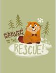 Komar falikép Disney-Pixar Agyugrász "Beaver to the Rescue" 30 cm x 40 cm zöld