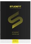 ICO Тетрадка, с телбод, A4, карирана, 32 страници, ICO "Student Premium", "87-32", черна 7500107006 (7500107006)