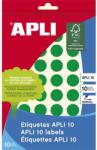 APLI Етикет, кръгъл, 16 мм, с ръкописен текст, цветен, apli, зелен, 432 етикета/пак 02741 (02741)
