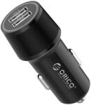 ORICO Autós töltő USB-A+USB-C fekete UCC-2U-BK ORICO-UCC-2U-BK-BP (ORICO-UCC-2U-BK-BP)