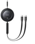 Baseus Cablu de date Baseus Free2Pull retractabil, USB-C male - 2 x USB-C, 1.2 m, Black (E0415504)