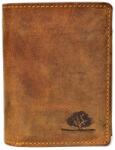 Greenburry Portofel barbati piele naturala maro antichizat 8 x 10 cm, Vintage, Greenburry