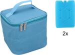 Garden Line Cutie Termică 17 x 17 x 15 CM 4L Albastră cu Două Inserții de Răcire *9301 (CH-IZO9301)