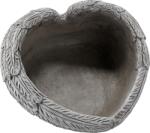 CHOMIK Vază Din Beton In Formă De Inimă - Gri 23 X 23 X 12 Cm *8837 (ch-ded8837)