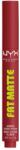 NYX Cosmetics Fat Matte Smooth Color Lipstick matt hatású ajakrúzs 09 Mauve Cloud 2 g