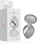 Intense Plug anal Intense aluminiu, cristal decorativ, 8 cm, Ø 3.3 cm, metal, elegant (ATR-D-234375)