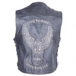 Sodager Vestă moto din piele Sodager Live To Ride (LW-0011)