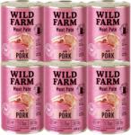 WILD FARM Пастет със свинско месо 6x400 г - безглутенова храна за котки