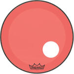 Remo Colortone Powerstroke 3 Clear Rosu 22" Bass - Fata rezonanta toba mare (P3-1322-CT-RDOH)