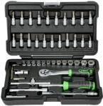 JBM Trusa de tubulare 4-14 mm hexagonale + biti pe tubulare, antrenare 1/4", 46 piese, JBM 54109 (JBM-54109)