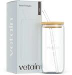 Vetain Чаша за напитки с бамбуков капак & сламка - 400 ml - 1 Комп