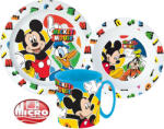 Disney Mickey Cool Summer étkészlet, micro műanyag szett bögrével 350 ml (JVL22238) - aprotalpak