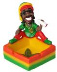  Rasztát mintázó polirezin hamutartó reggae színekben (A-401076-2)