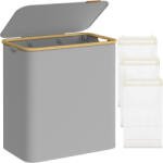 Songmics Cos de rufe pliabil SONGMICS, 3 compartimente detasabile, 150L, gri (EZ-LCB515G01)
