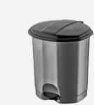Dünya Plastik pedálos szemetes 30L (4db/karton) szürke/fekete (8696287010140-SZ)