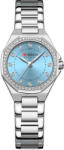 Curren Ceas Dama CURREN Quartz Elegant, Cadran Turcoaz, Carcasa E i Bratara Argintie , Design Fashion E i Feminin Ceas