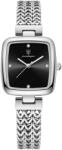 Poedagar Ceas dama Poedagar Quartz Elegant 3 ATM Casual Fashion Otel Argintiu Negru Ceas