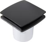 CERANO - Fürdőszobai axiális négyzet alakú ventilátor időzítővel - 12 W, 100 mm-es csővezeték - matt fekete (CER-978815)