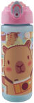 GIM Kapibara Chill műanyag matt szívószálas kulacs 600 ml (GIM55013217)