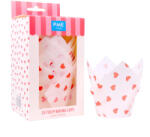 PME tulipános muffin papír, szív mintás, 24 db (VD24MC012)