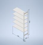  Horganyzott, teljes fémből készült STOW állvány 250x130x50 cm - 6 polc, teherbírás 960 kg - KIEGÉSZÍTŐ MODUL