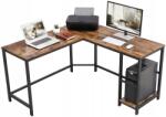 Songmics Funkcionális gamer íróasztal számítógép sarok polcokkal 138 cm Loft (LWD72X)