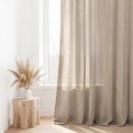 Goldea perdea - bej rustic (aspect natural) 300 cm