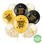 PartyPal Lufik Happy New Year szett, fekete-arany, 8 db