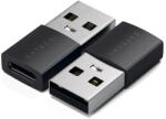 Satechi Алуминиев USB-A към USB-C адаптер 2 бр. от Satechi - Space Black (ST-A2TAUCC)