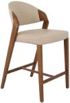 AC Atelier Scaun de bar din lemn si piele sintetica Mink (AC 4225)
