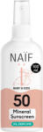 Naïf Spray cu protectie solara minerala SPF 50 FARA parfum - Bebelusi si copii - 100 ml - Naïf