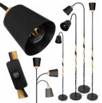 LEDLUX LED-es állólámpa E27 modern fekete állítható nappali loft (LAMPA Podlogowa E27 LPD-004 BLACK)