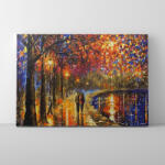 Makana Leonid Afremov - Séta a lámpák alatt - Számfestő készlet, kerettel (50x65 cm)