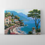 Makana Mediterrán öböl - Számfestő készlet, kerettel (40x50 cm)