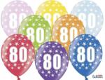 PartyDeco Lufik mintás, 30 cm-es, metál színű, vegyes színű latex lufi, 6 db