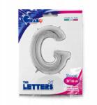 Grabo Fólia lufi G betű, 66cm, Ezüst