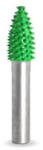 Saburrtooth Biax sculptura lemn SABURR - Cap forma flacara 3/8" X 3/4" (Granulatie: Foarte aspra) (6F38-90)